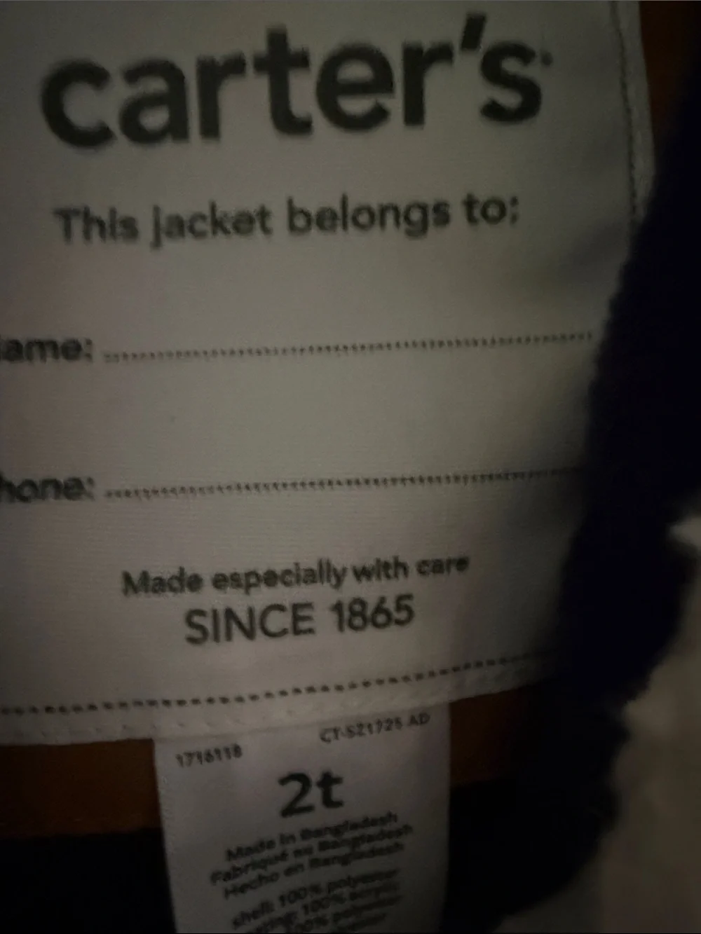 Carters warm tan